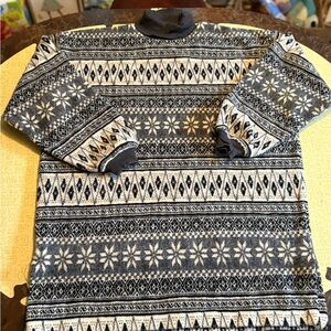 Vintage V Sport Black and White Nordic Turtleneck Sweater